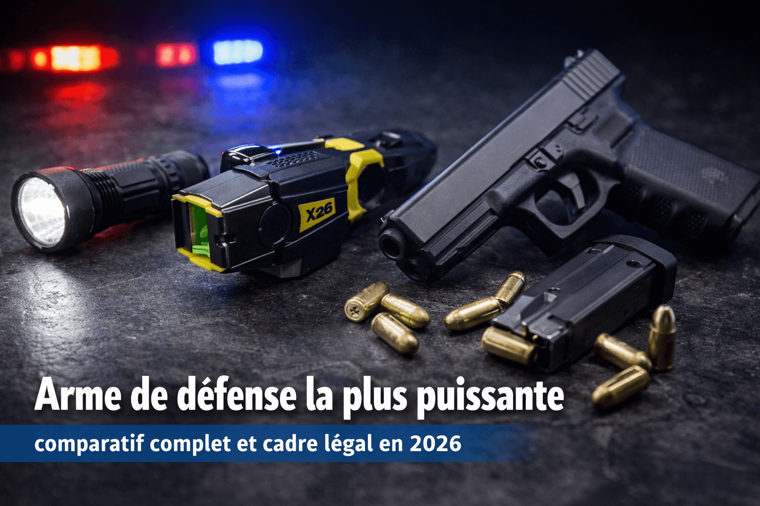 Arme de défense la plus puissante : comparatif complet et cadre légal en 2026