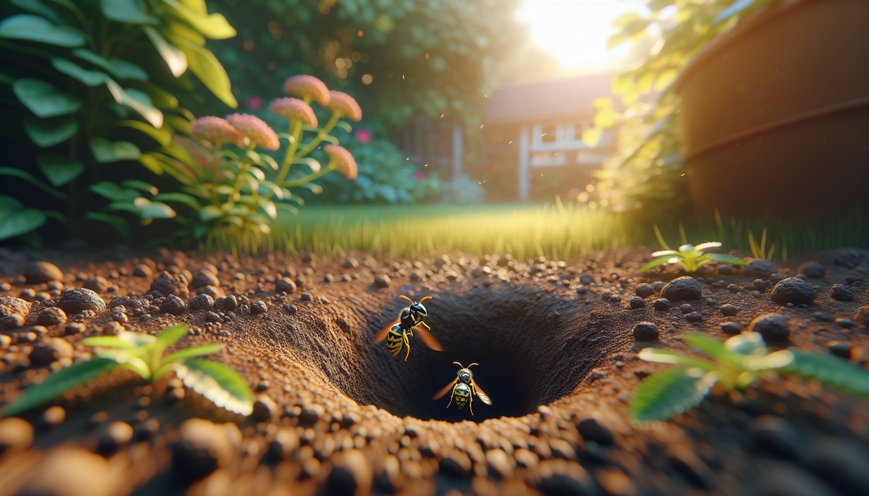 Guêpe de terre : identification, dangers, nid souterrain et solutions efficaces
